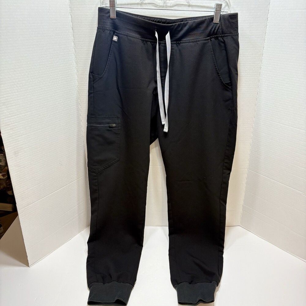 FIGS Technical Collection Zamora Pocket Scrub Pants In Black Size M Medical